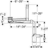 GEBERIT GE Waschtisch Raumspar-Anschluss Clou mit Hebel und Siphon d32   – 152.049.21.1