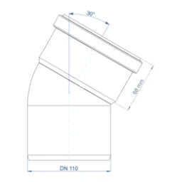 POLOPLAST PO Bogen POLO-KAL NG DN 110/30Grad   – 02141