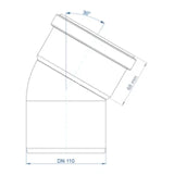 POLOPLAST PO Bogen POLO-KAL NG DN 110/30Grad   – 02141