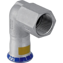 GEBERIT GE Mapress Edelstahl Gas Uebergangswink. 90 Gr. d22mm x Rp3/4  – 34146