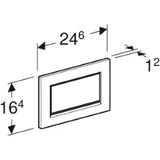 GEBERIT GE Betaetigungspl. Sigma10 Spuel/Stopp verschraubbar, weiss/glanz/weiss, square  – 115.893.KJ.1