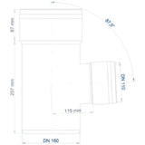 POLOPLAST PO Abzweig POLO-KAL XS DN 160/110/87Grad  – 102244