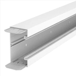OBO Geräteeinbaukanal mit Bodenlochung 70x13 0x2000 Polyvinylchlorid reinweiß RAL 901  – 6274500