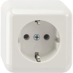 MERTEN SCHUKO-Steckdose, Steckklemmen, polarwei ß, AUFPUTZ  – MEG2301-8719