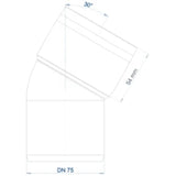 POLOPLAST PO Bogen POLO-KAL 3S DN 75/30Grad  – 102521