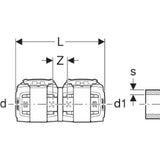 GEBERIT GE FlowFit Uebergang auf Fremdsystem auf 20 x 2,8 - 2,9mm  – 620.712.00.1