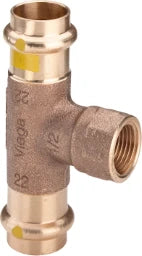 VIEGA Viega T-Stück mit SC Profipress G 2617.2 für Gas in 18mm x Rp1/2 x 18mm Rotguss   – 352 714