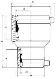 ALIAXIS Frialen E-Schweiß-Reduktionsmuffe 32x25mm  – 615502