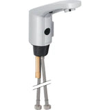 GEBERIT GE WT-Standarmatur Typ185 Batterie mit Mischer und Griff, verchromt   – 116.255.21.1