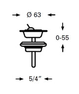 FERTINGER RF Waschtisch Ab-und Überlaufventil 5/4" ohne Holländer  – RF76-1