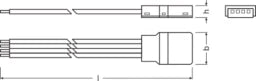 LEDVANCE Connectors for RGB LED Strips -CP/P4/500 /P  – 4058075407893