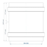 POLOPLAST PO Doppelmuffe POLO-KAL NG DN 200   – 02986