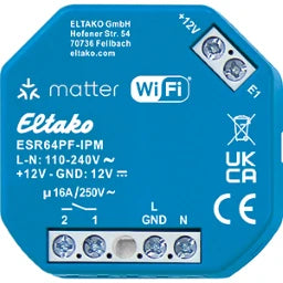 ELTAKO Stromstoß-Schaltrelais mit IP, Matter üb er Wi-Fi, optional EnOcean, 1 Schließer  – 30064021