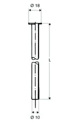 SCHELL SCHELL Kupferrohr 1/2" Bördel d:10mm 500mm chrom  – 49 710 06 99