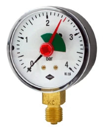 JAKO Manometer Fig.H 31A 3/8" 63 mm Dm. Anschl.unten   – 1173035000
