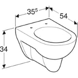 GEBERIT SANITAER Geberit Renova Tiefspül-WC 4,5/6 l., wandhängend weiß   – 203040000