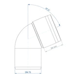 POLOPLAST PO Bogen POLO-KAL XS DN 75/67Grad  – 102133
