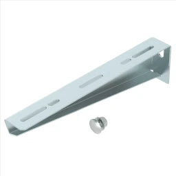 OBO Wand- und Stielausleger mit Befestigungs schraubeM10x25 B310mm Stahl bandverzinkt  – 6424740
