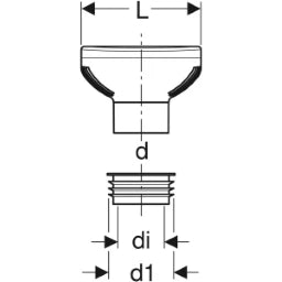 GEBERIT GE Rohrbeluefter PE d75/90/110mm   – 310.006.00.1
