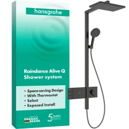 HANSGROHE HG Showerpipe Raindance Alive Q 210/340 2jet mit Thermostat BBC  – 24590340