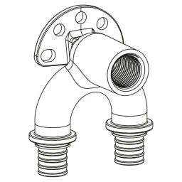 REHAU REHAU Doppelwandwinkel RAUTITAN RX+ 20/20 - Rp 1/2 kurz   – 14564041001