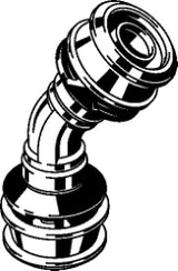 VIEGA Viega Winkelkupplung mit SC Raxofix 5326 in 50mm Siliziumbronze 45 Grad   – 647 100