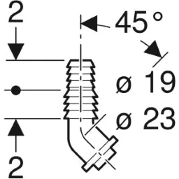 GEBERIT GE Winkel-Schlauchtuelle weiss 242691   – 242.691.11.1