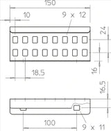 OBO Längsverbinder für Kabelleiter 64x150 St ahl bandverzinkt  – 6208840