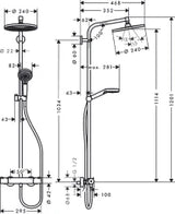 HANSGROHE HG Crometta S 240 EcoSmart Showerpipe chrom  – 27268000