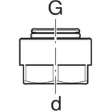 GEBERIT GE FlowFit Eurokonusverschraubung MS d20 mm x G3/4, vernickelt  – 619.056.00.1