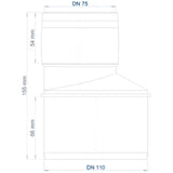 POLOPLAST PO Übergangsrohr POLO-KAL 3S DN 110/75  – 102743
