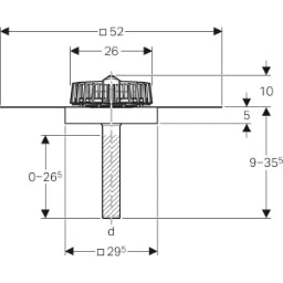 GEBERIT GE Pluvia DWE 12L fuer Bitumen d56 359109  – 359.109.00.1