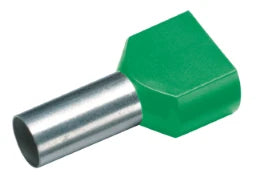 CIMCO Zwillingsaderendhülse 2 x 6,0 mm² x 14 m m, grün  – 187727