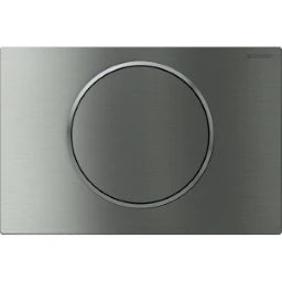 GEBERIT GE Betaetigungsplatte Sigma10 Spuel/Stop Edelstahl gebuerstet, round   – 115.758.SN.5