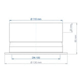 POLOPLAST PO Schalungshilfe für Deckendose POLO-KWL DN 100, Verteilsystem DN 75   – 01714