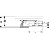 GEBERIT GE Rohbauset zu Setaplano, d50, 6F Siphonierhoehe 50mm, 6 Fuesse 154013  – 154.013.00.1