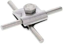 DEHN MV-Klemme NIRO (V4A) f. Rd 8-10mm m. Sechskantschraube   – 390079