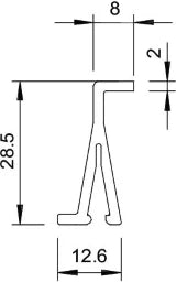 OBO Trennwand 40x2000mm Polyvinylchlorid lic htgrau RAL 7035  – 6023096