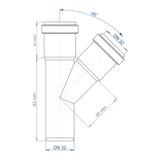 POLOPLAST PO Abzweig POLO-KAL NG DN 32/32/45Grad   – 02200