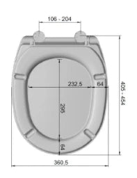 MKW MKW Studio FL WC-Sitz mit Deckel mit Metallscharnier, weiß  – BA00-0A01