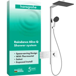 HANSGROHE HG Showerpipe Raindance Alive Q 210/340 2jet mit Thermostat chrom  – 24590000