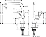 HANSGROHE HG Spültischmischer 270 Talis M54 1jet mattschwarz   – 72840670