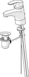HANSA Hansa Mix WT-Mischer mit Ablaufgarnitur verchromt   – 0119 2183