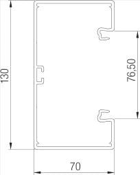 OBO Geräteeinbaukanal mit Bodenlochung 70x13 0x2000 Polyvinylchlorid reinweiß RAL 901  – 6274500