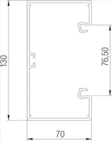 OBO Geräteeinbaukanal mit Bodenlochung 70x13 0x2000 Polyvinylchlorid reinweiß RAL 901  – 6274500