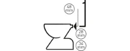 SCHMIDT STEDO UNITASMANSCHETTEN, WEIß D =48, 31-34 ROHR  – 100014