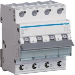 HAGER LS-Schalter 3P+N 6kA B-10A QC 4M  – MBS610