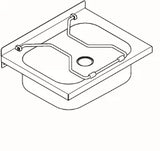 KWC AUSTRIA KWC Sirius Ausgussbecken 500x210x400 mit Klapprost, mit Standrohrventil 6/4"   – 207.0000.057