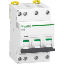 SCHNEIDER ELECTRIC Acti9 iC40N - Leitungsschutzschalter - 3 P+N - 25A - C Kurve - 6kA/10kA  – A9P54725