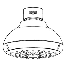 GROHE Grohe Kopfbrause Tempesta 100 27606 4 Strahlarten 9,5 l/min chrom   – 27 606 001